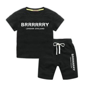 En stock 2-7 ans Designer Enfants Vêtements Ensembles T-Shirt Pantalon Ensemble Marque impression Enfants 2 Pièce pur coton Vêtements bébé Garçons fille Mode Appare GC2242