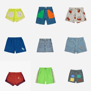 En stock 2024 Summer Ins Boys and Girls Style américain européen mignon Cartoon Denim Shorts Boys 'Sports Children's Pants L2405