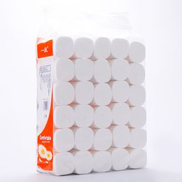 En Stock, 30 rollos/lote, rollo de papel higiénico de 4 capas, rollo de papel higiénico para el hogar, pulpa de madera primaria, rollo de papel higiénico, rollo de papel rápido Shi