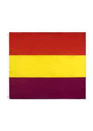 En stock 3x5ft 90x150 cm suspendu le deuxième drapeau de la République espagnole du drapeau de l'Empire Espagne et de la bannière pour la décoration de célébration7642298