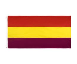 En stock 3x5ft 90x150 cm suspendu le deuxième drapeau de la République espagnole du drapeau et de la bannière de l'empire d'Espagne pour la décoration de célébration8020425