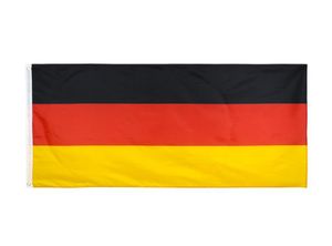 Op voorraad 3x5ft 90x150cm Polyester Nationale vlag Zwart rood geel de deu German Deutschland Duitsland Flag Parade Decoratie Flag4011415