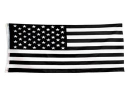 En stock 3x5ft 90x150cm Polyester récession USA noir et blanc drapeau américain bannière pour décoration intérieure extérieure suspendue 9443451