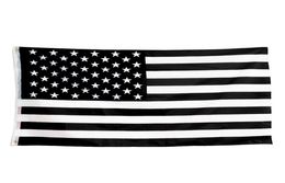 En stock 3x5ft 90x150cm Polyester récession USA noir et blanc drapeau américain bannière pour décoration intérieure extérieure suspendue 9887173