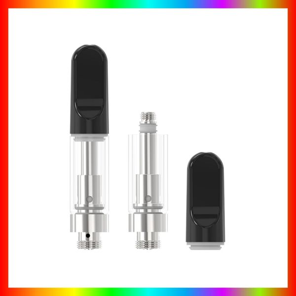 En stock A13 Vape Carts Ampoule Pyrex Fat Glass Cartouche jetable 0,5 ml 1,0 ml Atomiseur d'huile de vape 10,5 mm de diamètre 510 Fil épais Cartouche d'huile Vaporisateur d'huile vide USA EU