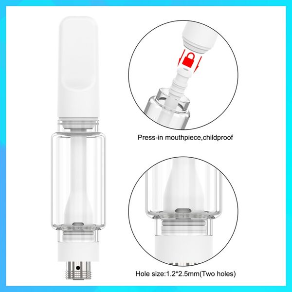 A16 chariots en céramique entièrement cartouche en verre gras pyrex 2,0 ml de vape à l'huile épaisse atomiseur de 10,5 mm de diamètre pour 510 piles 2,0 ml Vaporisateur d'huile vide D8 D9 Sigaretta au Japon