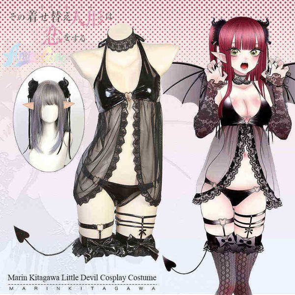 Anime My Dress Up Sweetheart Cosplay Marin Kitagawa Kostuum Kleine Duivel Manga Cosplay Kostuum Sexy Vrouwen Jurk Volledige Set J220720