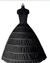 En stock robe de bal jupon blanc noir Crinoline sous-jupe robe de mariée Slip 6 cerceau jupe pour Quinceanera Dress5314285