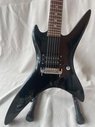 En stock BC Stealth Legacy Chuck Schuldiner Guitarra eléctrica negra brillante Diapasón de palisandro Incrustación de diamante Wrap Arround Cordal Puente rígido