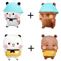 En Stock Bubu et Dudu Panda en peluche mignon dessin animé ours poupée Kawaii peluche doux oreiller jouet cadeau d'anniversaire 240103