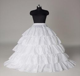 In voorraad Goedkope vier hoepels Vijf lagen gevlochten A-lijn Petticoats Slip Bridal Crinoline voor Baljurken Quinceanera / Bruiloft / Prom Dresses 2020