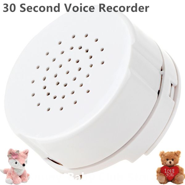 EN STOCK - Cadeau de Noël Enregistreur vocal Boîte à musique pour parler Boutons enregistrables pour enfants Boîte de son de 30 secondes pour poupée en peluche