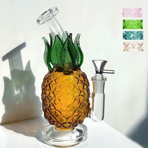 Épais Ananas Bongs Verre Pipe À Eau Bubblers Percolateur Narguilé Rigs Recycleur Plate-Forme Pétrolière Ash Catcher avec 14mm Joint Bol