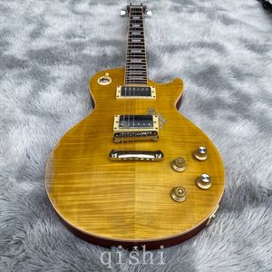 En stock, la tienda personalizada Gary Moore Peter Green Flame Maple Top Relic La Electric Guiitar Tribute de 1959 Hermosa y genial