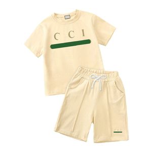 Ontwerpers Kleding Peuter Baby Jongens en meisjes Kledingsets Zomer Baby T-shirt met korte mouwen Shorts 2 STUKS Kostuum voor kinderkleding Trainingspak