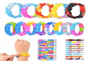 IN VOORRAAD et Speelgoed Push Bubble Armbanden Sensorische Siliconen Bangle polsbandjes Polsbandje Stress Relief Polsbandje Armband Educatief speelgoed voor kinderen GG63IHE3412590