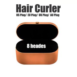 En stock EU UK US AU 8Heads Bigoudi avec boîte-cadeau Dispositif de coiffure multifonction Fer à friser automatique Top Quality238z