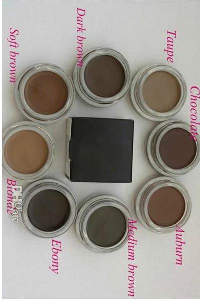 ¡En stock! Beauty Eyebrow Enhancers cream Pomade Medium Brown Maquillaje a prueba de agua Cejas 4g Rubio Chocolate Marrón oscuro Ébano Auburn TALPE