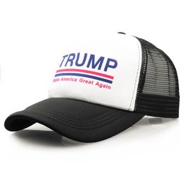 In voorraad Snelle levering Trump Hat 2024 U.S Presidentiële verkiezingsdop Partijmutsen Maken AMERIKA GROOT MESH MESH Sport Caps