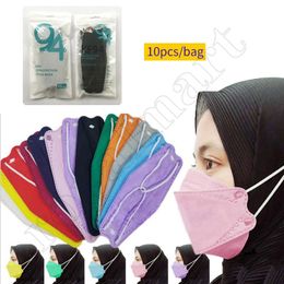 En stock Masques protecteurs jetables en forme de poisson 10pcs / lot 4 couches 94 Masque DHL Livraison gratuite rapide