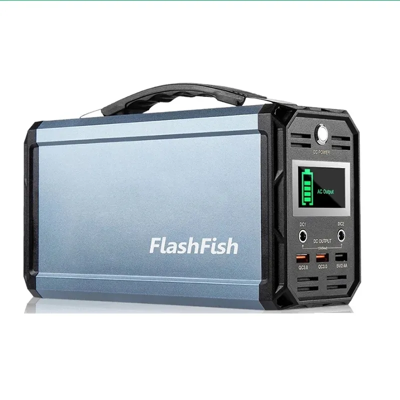 Générateur Solaire Portable FlashFish 144,3 Wh 200W Avec Panneau 60W - Prise 230V, USB, LED - Pour Camping Et Urgences - 3