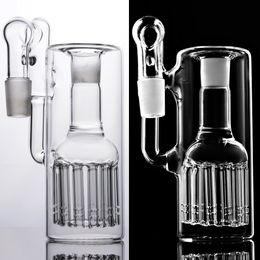 Brazo de vidrio Árbol Perc Ash Catcher Hookah Recycler 14 mm 18 mm Púrpura Azul Neumático Colectores de hielo para agua Bongs Pipas para fumar