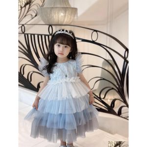 Op voorraad Bloemenmeisjesjurken Aangepaste kindermeisjes Prinsessenjurk Kindermode Zomerbloemblaadje Bruiloft Cothes Drop Delivery Party Dhalr