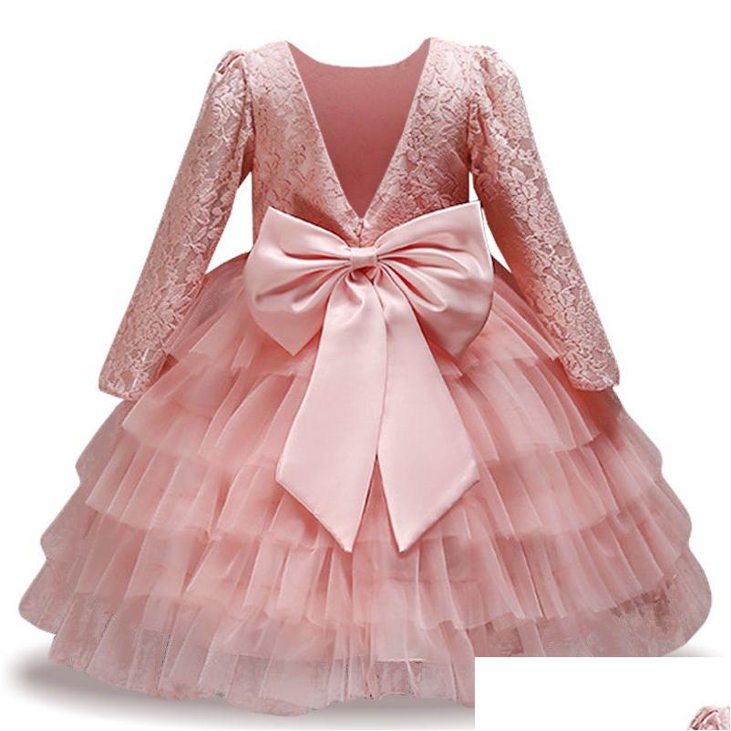W stock flower girl sukienki eleganckie dziewczęta maluchowe sukienka księżniczka na imprezę dzieci wielkanocne karnawałowe ubranie dla dzieci 2 3 4 5 6 DHFB1