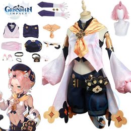 In Stock Game Genshin Impact Diona Cosplay kostuumpruiken Anime Outfits Dress Halloween Carnival Uniforms For Women Girls Y0903