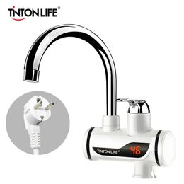 Tinton Life sin tanque instantánea de agua eléctrica calentador de agua Pantalla de calentamiento de agua Calentador de agua Hot 3000W Calentador de agua con LED UE CLUT FY7403