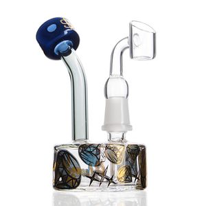 Hookahs Base de vaso Bong Tuberías de agua Plataformas petrolíferas embriagadoras Pipas para fumar Chicha Bongs de agua Dab con un tazón de 14 mm Único