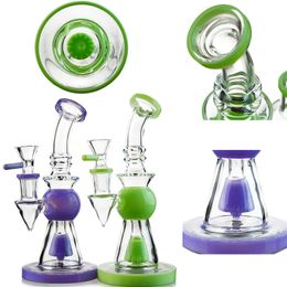 EN STOCK Bangs en verre Heady Pyramid Design Narguilés 19cm Hauteur Court Nect Embouchure Fumer Tuyaux D'eau Pomme De Douche Perc Bong 14mm Joint Petit Dab Rig Avec Bol