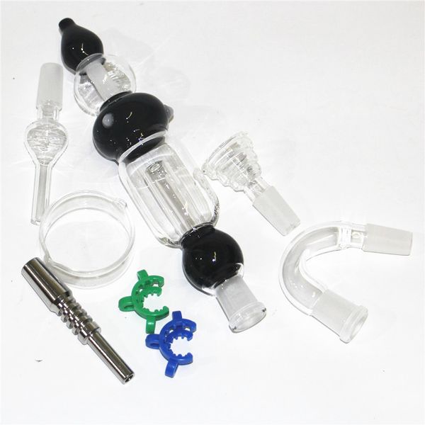 Hookah Nectar Bong Set clavo de titanio Néctares Tubería Punta de cuarzo pipas de agua para fumar plataforma petrolera colector de cenizas