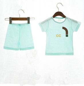 Op voorraad HOT Designer Kinderkleding Sets Zomer Babykleding Merk voor Jongens Outfits Peuter Mode T-shirt Shorts Kinderen Pakken 100% Katoen