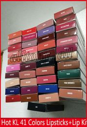 EN STOCK KL Lips cosmétiques Lip Kit par Jenner mat brillant à lèvres 40 couleurs mat liquide rouge à lèvres lèvres liner4764721