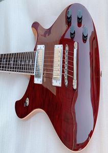 Dans la bibliothèque de stocks 10 Top Maple Top McCarty 594 Reed Smith Guitar Wine Burst personnalisé 22 Flame Maple Neck 22 Frts China Electri5194028