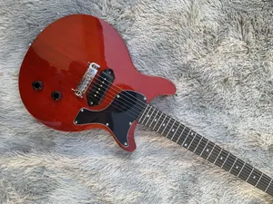 Guitare électrique LP TV style classique P90, pick-up de couleur rouge, corps et manche en bois d'acajou, emballage rapide, en stock
