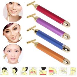 Elektrisch gezicht tillen 24k gouden gezichtsschoonheid Vibratie Roller Massager Stick Face Skin Care Stick Firming door Hope11