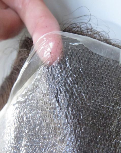 En stock Men Toupee Natural Human Hair Wig System Système de prothèse