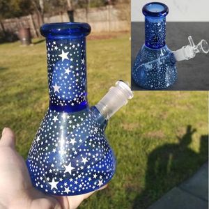 En stock Mini tuyaux de marteau colorés poignée en verre design cuillère barboteur pipe à fumer pour herbe sèche bol de 14mm