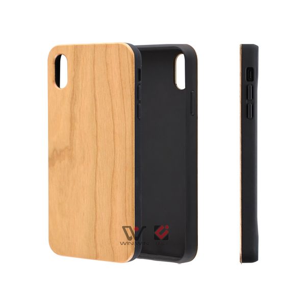 En stock, fundas para teléfonos móviles, funda trasera a prueba de golpes de madera Natural de bambú de nuez de arce para iPhone 6 7 8 Plus 11 12 Pro Xr Xs X Max