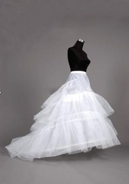 En Stock nouveau Long Train robes de mariée 3 cerceaux jupon sous-jupe crinoline sous-robe Slip femmes jupe robe Petticoat9157713