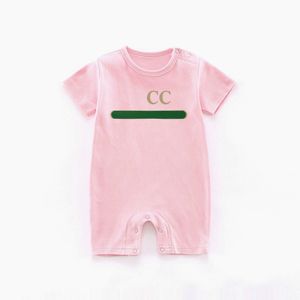 In stock Newborn Baby Rompers Girls and Boy Cotton Clothes Designer classic Letter Print Infant Baby Romper Children Pajamas