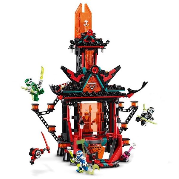 EN STOCK Ninjagoeds Película Imperio Templo de la locura Figuras de bloques de construcción 2020 Bloques de ensamblaje Juguetes para niños Bloques Ninja LJ2009282611