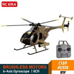 In Stock RC ERA 1 28 C189 Bird Helicopter Tusk MD500 Dual borstelloze simulatiemodel 6axis Gyro Toys 240508