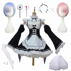 en stock Costumes de cosplay Rem Ram Maid Re: Zero Kara Hajimeru Isekai Seikatsu Kawaii dres Re Life In a Different World Maid h8O2 #