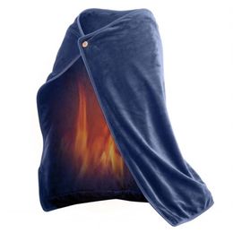 Elektrische deken Winter USB Verwarmingssjaalkussen Warm Body Home Knie Matrasplush Warriper cape ronde