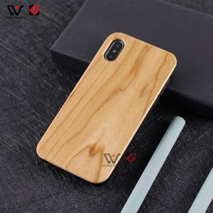 En stock antichoc pour iPhone X 11 12 13 Pormax Xs étuis de téléphone en bois véritable bois de cerisier iPhoneXs Phonecase TPU coque de couverture noire étanche