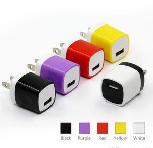 en stock Cargador de enchufe Base de ladrillo Adaptador de EE. UU. Bloque de carga de Apple Enchufe de cubo USB Caja de cargador iPhone X / 6/7 / 8P