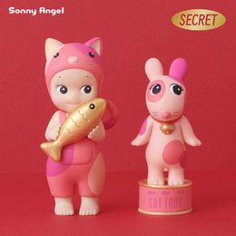 In Stock Sonny Angel Mini Figuur Cat Life Series Blind Box Toosty Mystery Box Car Doll Kawaii Mini Anime Figuur Ornamenten Toys